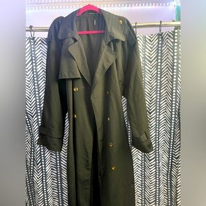 Long black Trench Jacket
